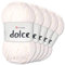 Frida's Wollhaus YarnArt 5 x 100 g Dolce Chenille Wolle Garn Stricken Häkeln Amigurumi 52 Farben (745 | Creme)