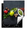 SMTDeco herdabdeckplatte Induktionsmatte herdabdeckung ceranfeld abdeckplatten für ceranfelder induktionskochfeld schutzmatte 50x52 cm Kräuter Grau