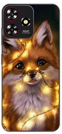 KARTXITAI Hülle Kompatibel mit ZTE Blade A73 4G, Stoßfeste Schutzhülle mit Weiche Silikon Bumper Case Handyhülle Anti-Kratzt Transparent Rückseite - Rotfuchs