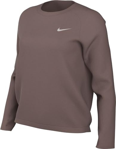 Nike Damen Df Pacer Crew Sweatshirt, Smokey Mauve/Reflective Silv, S EU