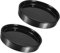 M METERXITY 2 Pack Plato Bandeja para Maceta - Plato de Drenaje Redondo de Cerámica para Maceta Suculenta Flores Aplicable a Interior Exterior Patio Jardín (4.5 Negro)