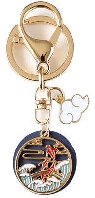 Chinesische Drachen Schlüsselanhänger Koi Karpfen Fisch Schlüsselanhänger Charme und Gold Tone Keychain Phoenix Anhänger Hirsch Schlüsselanhänger Traditionelle asiatischen Stil Hanging Decor