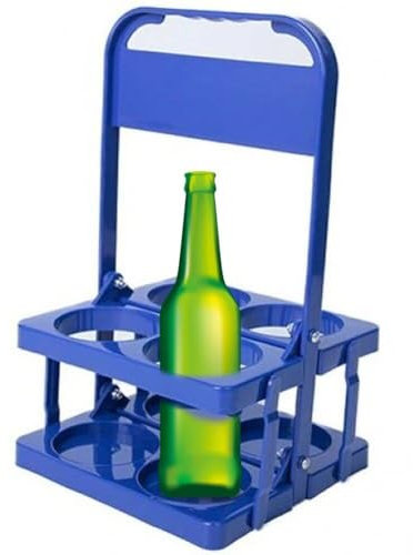 Luxylei Panier Pliable Portable pour Bière, 1 Pièce, 4 Bouteilles De Bière, Caddie, Support De Seau, Casier À Vin Pliable, Support De Verre pour Usage Quotidien, Fête Ktv