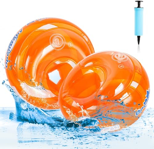 mizikuu Schwimmflügel Kinder 1-4 Jahre, Schwimmhilfe für Kleinkinder ab 1 Jahr Schwimmring Baby mit 3 Unabhängigen Airbags Sichere Schwimmhilfe, Empfohlenes Gewicht 6-18kg, Armumfang 10-23cm