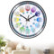 LOMUG Kinder Wanduhr, 25CM Lernuhr Ohne Tick Geräusche, Analoge Kinderuhr zum Lernen der Uhrzeit, Kinderzimmer Kinder Wand Uhr für Mädchen und Jungen, Wohnzimmer, Büro, Schule, Küche (Schwarz)