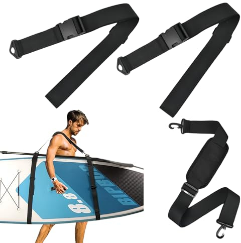 Ehuihuan Surfbrett Schultergurt, Kajak Schultergurt Verstellbarer 80-140cm, Paddle Board Carry Strap, Surfboard Tragegurt Rücken für Stand-Up-Paddle-Boards, SUP, Longboards, Kajaks