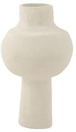 Pot Déco Design en Papier Maché Bali 50cm Blanc