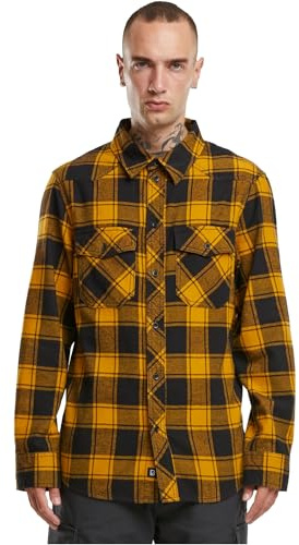 Brandit Check Shirt Herren Flanell Hemd | Größen S bis 7XL, Freizeithemd, Überganshemd. Klassisch, Langarm, Regular Fit, Baumwolle
