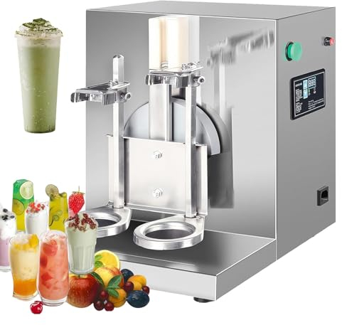 MiBoce Coctelera Automática De Té con Leche, Máquina Coctelera Eléctrica De Té con Leche De 340 RPM, con Panel De Control Inteligente, Sincronización De 1~120 S, Altura Ajustable