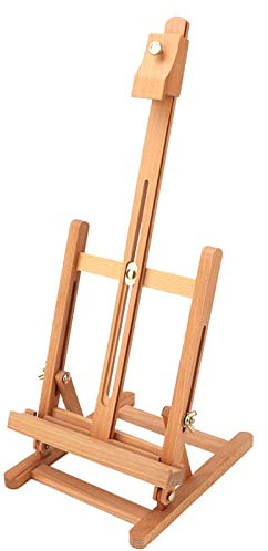 Mesa de Madera para Artista, Caballete Ajustable de Larga Vida útil y Confiabilidad, Fácil de Jugar, Portátil con Material de Haya Roja para Soporte de Exhibición de Artista para