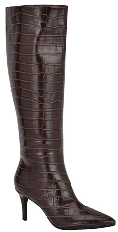 Guess Stivali alti da donna Wayla al ginocchio, Marrone scuro Croco 200, 36.5 EU
