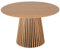 MR. DEKO® Diningtisch Oria Natur Oak rund ca. 120x75 cm | Design Esstisch in Lamellenoptik | helle Eiche | runder Esstisch für 4 Personen | Küchentisch | Holztisch in Braun