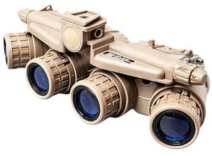 18 Nachtsichtbrille mit Nachtsichthalterung für PVS15/PVS18, Vierrohr-Fernglas, Nachtsicht-Dummy-Modell, für taktische Helme, NVG-Halterung, Cosplay-Requisite (Khaki)