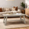 Couchtisch LUZERNA 45 x 60cm aus Massivholz, Grau - Wohnzimmertisch rechteckig, ideal als Sofatisch und Beistelltisch für Wohnzimmer modern