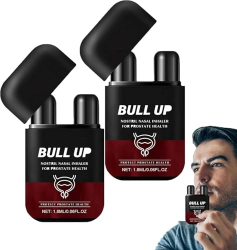 Bia- ProstaAir Naseninhalator MitDoppelfunktion, 2 Stück Tragbare Prostata Verbesserung Nasal Inhalator, Bull Up Inhalierstift Für Die Nase Für Prostatagesundheit Von Männern