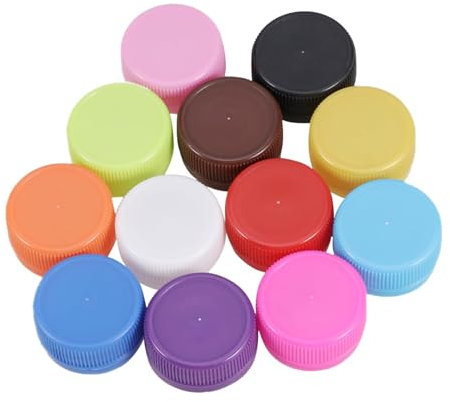Plastic Milk Bottle Tops, 100pcs Reusable Silicone Bottle Caps for UK Glass Bottles, Colourful Lids for Crafts & Storage