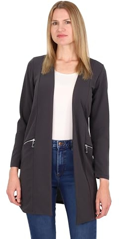 Malito - Damen Langarm Casual Blazer - offener eleganter Stretch-Blazer - weich & figurumspielend - Business Longblazer 6041
