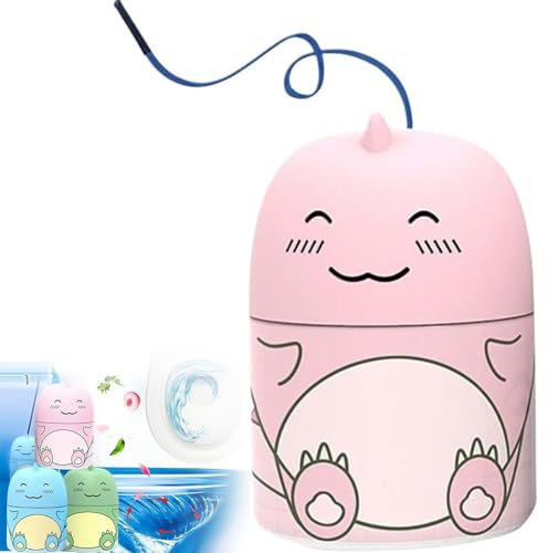Toilet Cleaner & Toilet Deodorizer Wonder, Cute Dinosaur-Shaped Toilet Bowl Cleaner Bottle, Magic Toilet Cleaning Bottles, with Ocean, Jasmine, and Peach Scent, One Bottle for 3 Months (1, Peach)