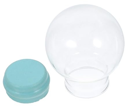 VOSAREA Boule À Neige en Verre avec - Boule À Eau Transparente Remplissable De 45 Mm pour Décoration De Noël - Pot Vide pour Mariage, Maison, Bureau Et Magasin
