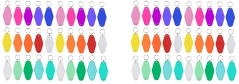MVOSJFIE 60Pcs Sublimation Keychain Blanks, Blank Hotel Keychains Bulks Rhombus Motel Keychain Blank with Ring for DIY Craft