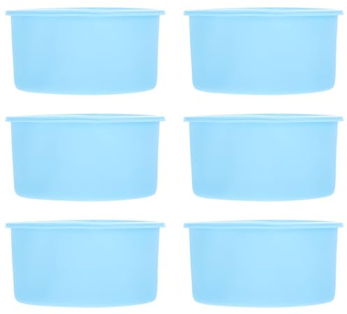 BESPORTBLE Lot De 6 Moules À Pâtisserie En Silicone Moule À Muffin Rond Individuel 3.94 in Flexible Démoulage Facile Résistant À Haute Température Pour Gâteaux Brownies Maison