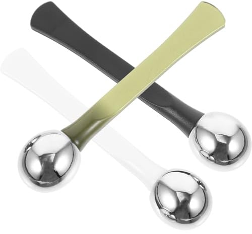 GOOHOCHY Augenmassagegerät Metall 3 Stück Kosmetikspatel Make Up Löffel für Augencreme Hautpflege Tool gegen Augenringe und Dunkle Flecken Geeignet für Zuhause und Salon