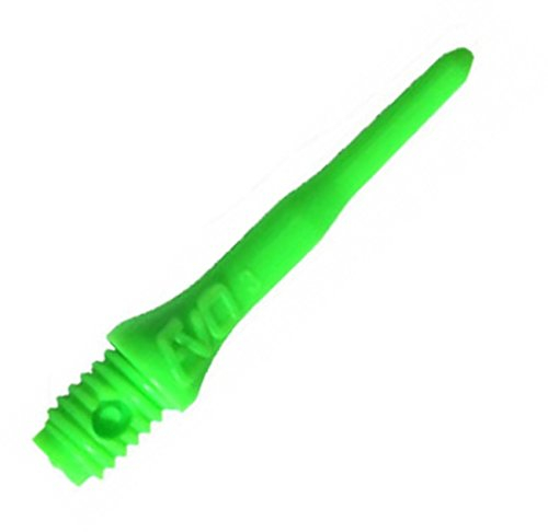 MS-DARTSHOP Original Evolution Evo Softdart Spitzen, Gewinde: 2BA, 500 Stück, incl. 1 Satz Flights, Farbe: (Neon-Grün)
