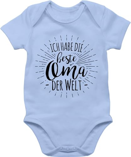 Shirtracer - Baby Body Kurzarm - Sprüche - Ich habe die beste Oma der Welt