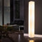 cagü XL Design Retro Lounge Stehlampe LOOP Weiß aus feinem Plissee 160cm