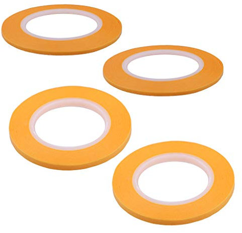 SM SunniMix Kit de 4 Ruban de Masquage Modélisme Ultra-étroit Facile à Peler Model Masking Tape Bricolage Accessoire 2/3 / 4 / 6mm
