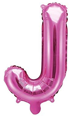 Folien-Ballon/Buchstaben-Ballon/Hochzeits-Ballon/Luft-Ballon in Pink - Höhe 35cm - 1 Stück - Hochzeits-Deko/Hochzeits-Zubehör/Dekoration Heirat/Luft-Ballons/Geburtstags-Deko (Buchstabe J)