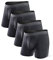 DAVID ARCHY Boxer Homme Lot de 4 Caleçon Court en Fibre de Bambou Braguette sous-Vêtement Élastique Respirant Confortable