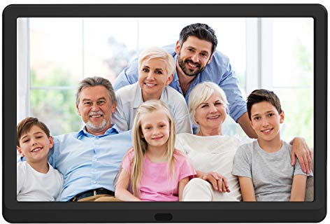 10 inch Digital Picture Frame with 1920x1080 IPS Screen Digital Photo Frame Adjustable Brightness, Photo Deletion, Timing Power On/Off, Background Music Support Video