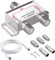 eSynic 2-Way TV Aerial Splitter - F Type Coax Cable Splitter 5-2500MHz with 1.5m Coax Cable F Plugs for Telewest Eurovox Starview Dreambox etc