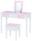 Fantasy Fields By Teamson Kids 'Kate' Play Dressing Table/Vanity with Storage Pink/White TD-13295A