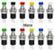 QitinDasen 36Pcs Premium 7mm Momentáneo Interruptor a Pulsador, 2 Pin Mini Interruptor de Botón Redondo, SPST Normal Abierto ON/Off 1A 250V AC (6 Colores)