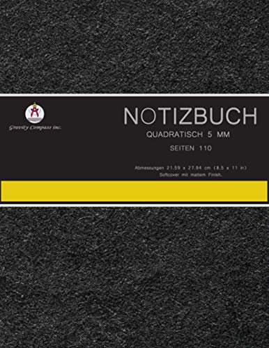 quadratisches Notizbuch - kariertes Notizbuch 5 mm mit Softcover: Didaktisches Notizbuch für Notizen - Mathematik, Geometrie, Algebra ... - 110 Seiten Abmessungen 21.59 x 27.94 cm (8.5 x 11 in)