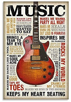 Music Is Passion Poster, Wandkunst, Leinwanddruck, Poster, Dekoration für Schlafzimmer, 30 x 45 cm