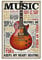 Music Is Passion Poster, Wandkunst, Leinwanddruck, Poster, Dekoration für Schlafzimmer, 30 x 45 cm