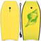 DREAMADE Bodyboard mit 90 cm Sicherheitsleine, bis zu 85kg belastbar, Surfbrett aus XPE & HDPE &EPS, Surfboard für Erwasche & Kinder ab 14, 105x51x6cm (Gelb)