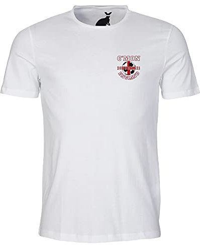 C'mon England Supporters Pocket Style Euro 2021 - Maglietta da uomo bianco 50