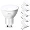 ROTTYI GU10 LED Light Bulbs 6Pack,6500K Daylight White, 5W 450LM Energy Saving Light Bulb,50W Halogen Bulb Equivalent,100° Beam Angle,with The Frosted Glass Diffuser,Spotlight Lamp