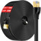 Cavo Ethernet Cat 7 50 Metri Cavo LAN 50mt Molto Lungo Piatto Filo Ethernet RJ45 Gigabit FTP Schermato Cavo Internet Anti-jamming Cavo di Rete Nero per Router Modem