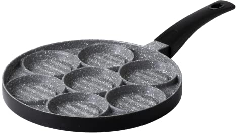 Aeternum Y00AGD0370, Piastra Hamburger Petravera, Antiaderente Petravera, Diametro 26 cm, Linea Gli Speciali Petravera, Nero