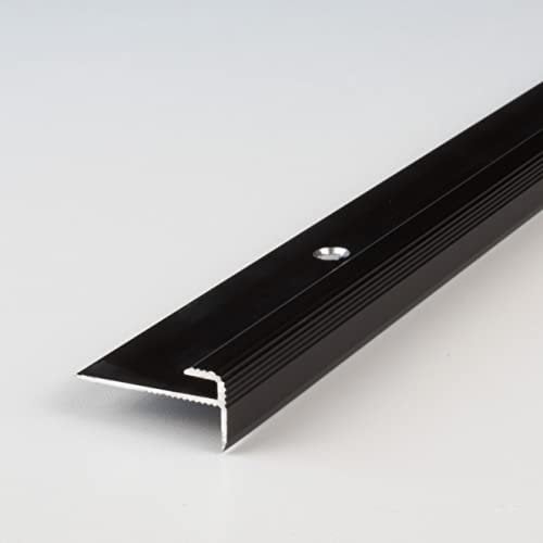 PROVISTON | Einfassprofil | Aluminium eloxiert | Bronze Dunkel | Breite 25 mm | Höhe 3 mm | Länge 2700 mm | Gebohrt | Abschlussprofil | Einschubprofil | Abschlussleiste | Bodenprofil | 1 Stück