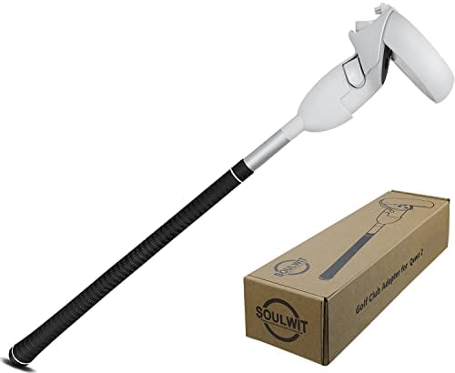 SOULWIT Golfschläger-Adaptergriffbefestigung für Oculus (Meta) Quest 2 (Rechts-Controller), VR-Erweiterungszubehör, Einfache Installation - Weiß