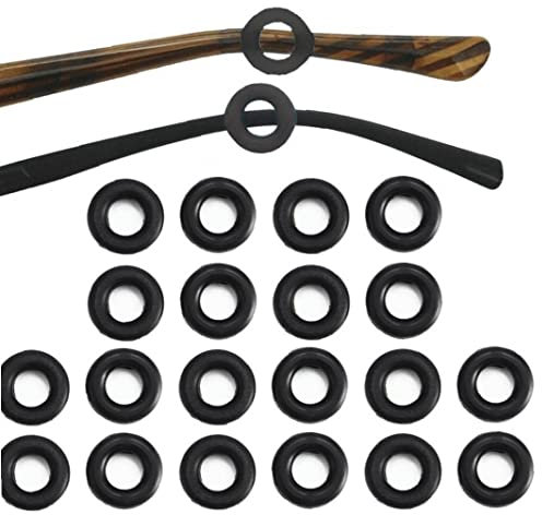 Danlai 10 Paires Silicone Lunettes Temple Conseils Manchon Retenue Anti-dérapant Rond Confort Lunettes Retenues pour Lunettes