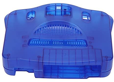 KOSDFOGE Retro-Videospielkonsolen-Hülle, Transparent, Blau, Ersatz-Schutzhülle für N64 Retro-Videospielkonsole
