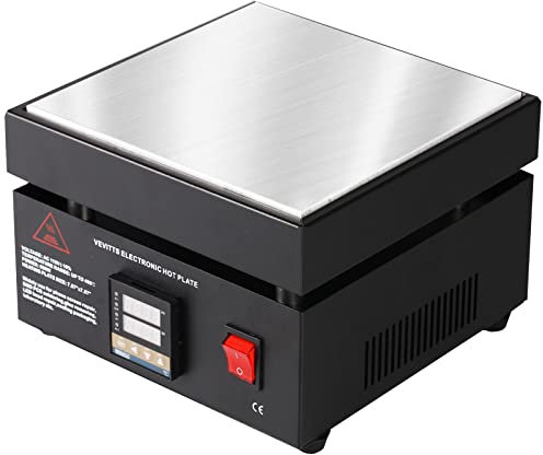 Vevitts 110V 850W LED Microcomputer Electric Hot Plate Preheat Soldering Preheating Station Welder Hot Plate Rework Heater Lab