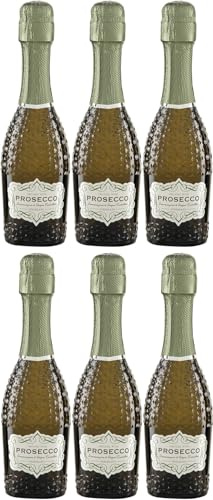 PETER RIEGEL BIOWEIN Pizzolato - Spumante Prosecco DOC, Mini, 11% Vol, 200ml (6er Pack)